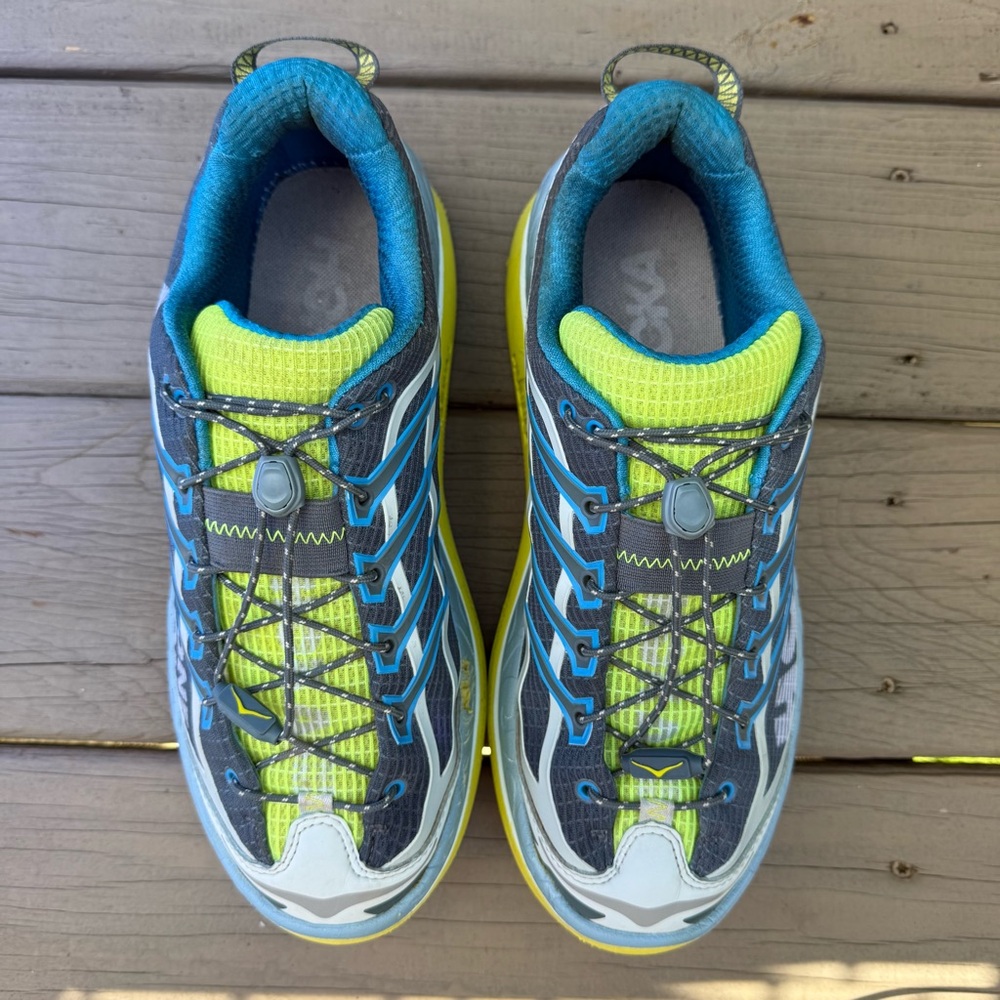 Hoka Mafate Origins trail running shoes in Goblin Blue and Diva Blue size 9 - Picture 7 of 14